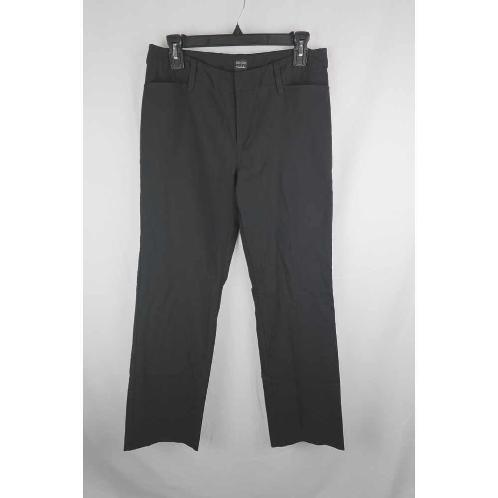 Nicole Miller New York Size 6 Black Dress Slacks Pants Womens Hook Bar Elegant‎